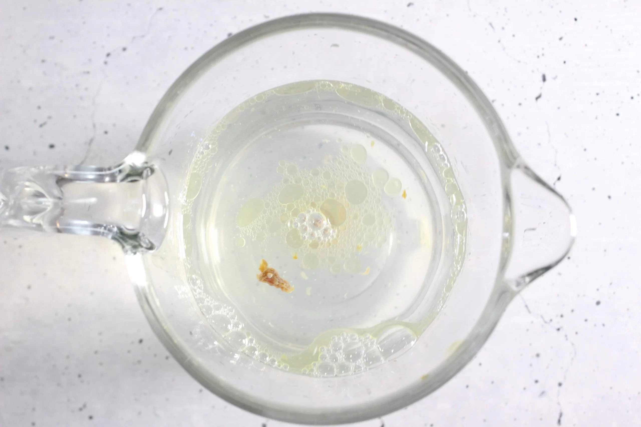 homemade micellar water in a glass bowl