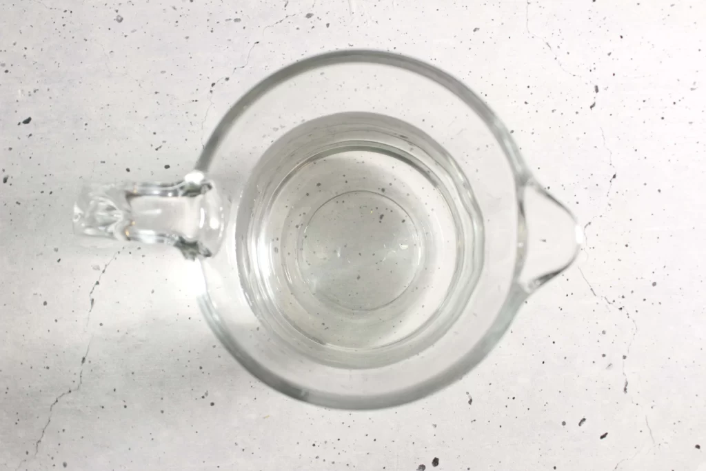hydrosol liquid in a glass bowl