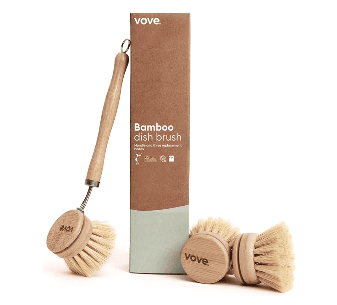 Bamboo Scrub Brush Set