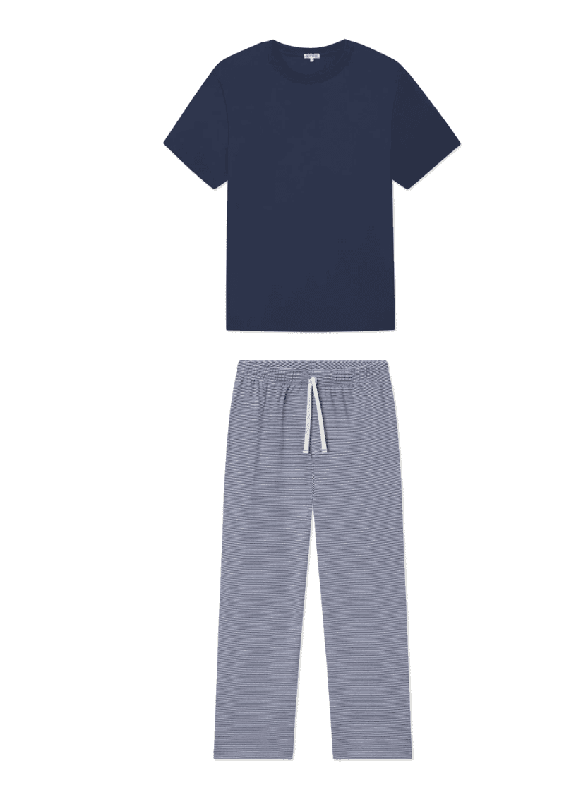 Lake Pajamas Mens Short-Long Set